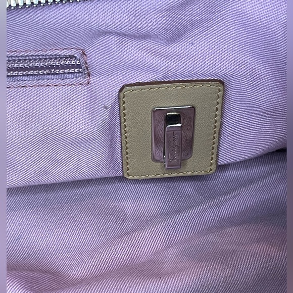 Salvatore Ferragamo Gancini Leather and Suede Expandable Hobo Bag - Picture 12 of 12